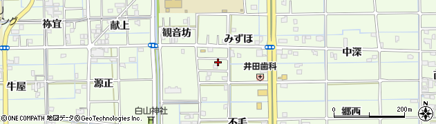 愛知県津島市莪原町みずほ67周辺の地図