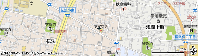静岡県富士市伝法2863周辺の地図