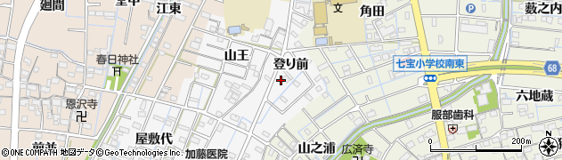 愛知県あま市七宝町川部（登り前）周辺の地図