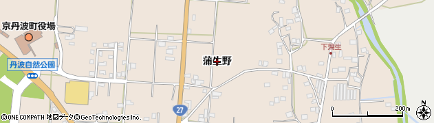 京都府京丹波町（船井郡）蒲生（蒲生野）周辺の地図