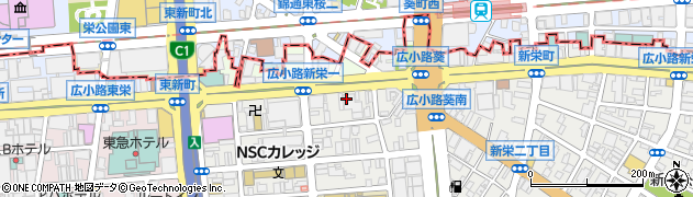 セブンイレブン名古屋新栄１丁目店周辺の地図