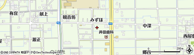 愛知県津島市莪原町みずほ103周辺の地図