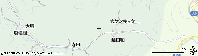 愛知県豊田市細田町（栃屋敷）周辺の地図