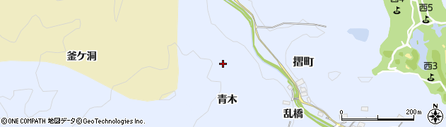 愛知県豊田市摺町（青木）周辺の地図