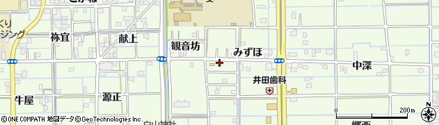 愛知県津島市莪原町みずほ51周辺の地図