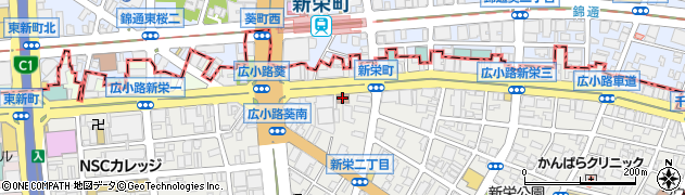 名古屋新栄郵便局周辺の地図