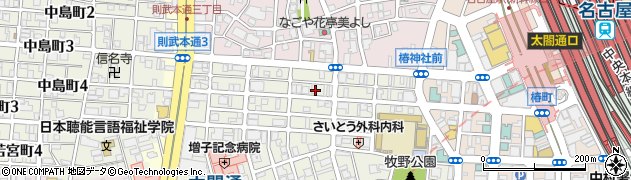 愛知県名古屋市中村区竹橋町周辺の地図