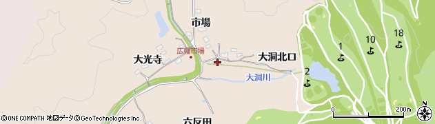 愛知県豊田市広幡町（大洞南口）周辺の地図