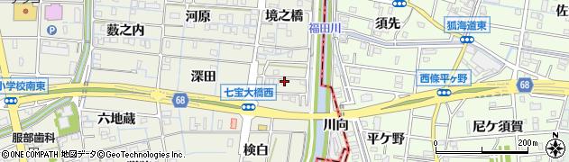 愛知県あま市七宝町桂下り戸周辺の地図