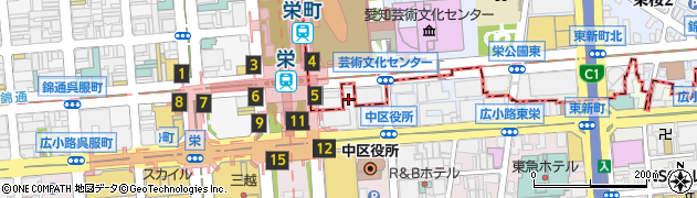 三菱倉庫株式会社　名古屋支店事務所・経理課周辺の地図