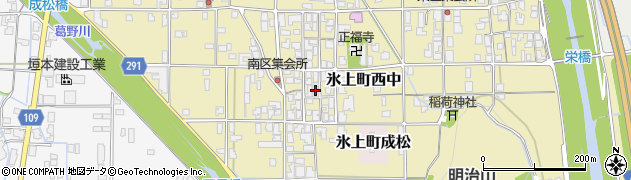 兵庫県丹波市氷上町西中304周辺の地図