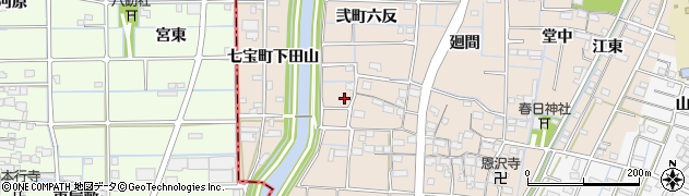 愛知県あま市七宝町下田弐町六反62周辺の地図