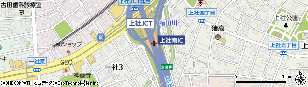 上社南ＩＣ周辺の地図