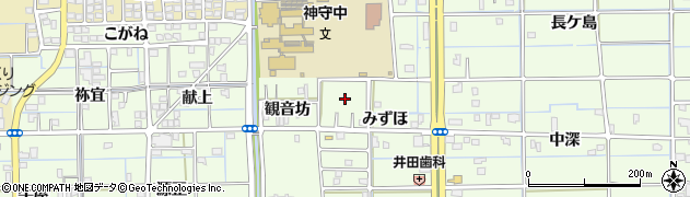 愛知県津島市莪原町みずほ5周辺の地図