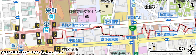 錦通周辺の地図