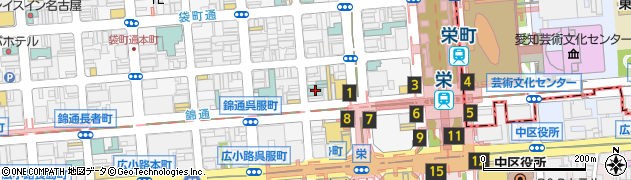 ホテルアクテル名古屋錦周辺の地図