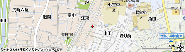 愛知県あま市七宝町下田（江東本町）周辺の地図