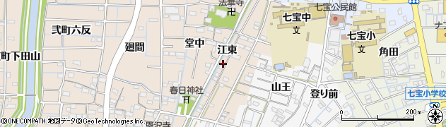 愛知県あま市七宝町下田（江東）周辺の地図