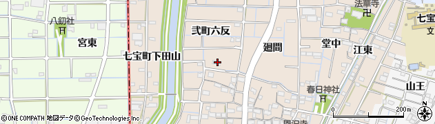 愛知県あま市七宝町下田弐町六反周辺の地図