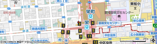 愛知県名古屋市中区錦3丁目16周辺の地図
