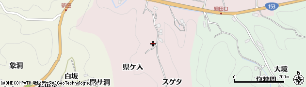 愛知県豊田市大井町県ケ入周辺の地図