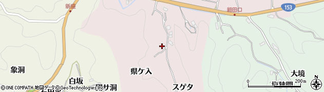 愛知県豊田市大井町（県ケ入）周辺の地図