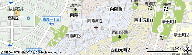愛知県名古屋市千種区向陽町2丁目周辺の地図