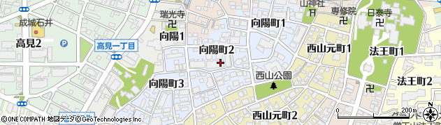 愛知県名古屋市千種区向陽町周辺の地図