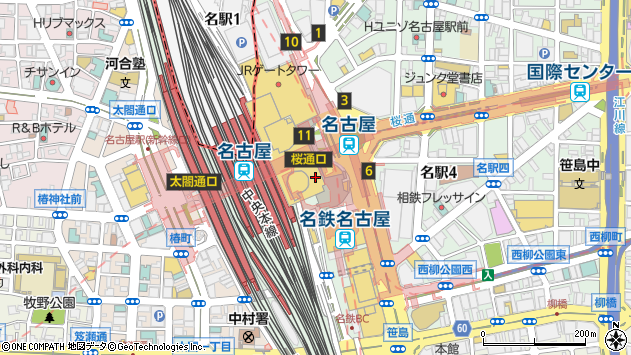〒450-0002 愛知県名古屋市中村区名駅（その他）の地図