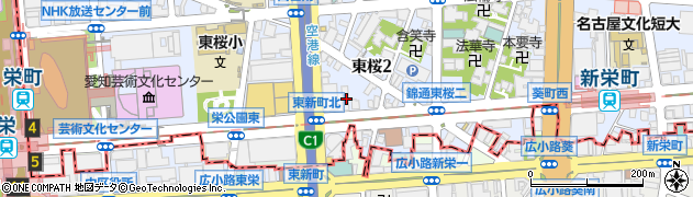愛知県名古屋市東区東桜2丁目13-22周辺の地図
