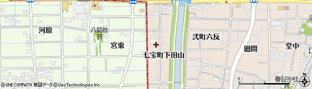 愛知県あま市七宝町下田（山）周辺の地図