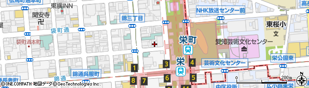 ＫＯＫＯ　ＨＯＴＥＬ名古屋栄周辺の地図