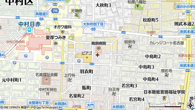 〒453-0028 愛知県名古屋市中村区寿町の地図