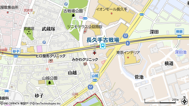 〒480-1129 愛知県長久手市よし池の地図