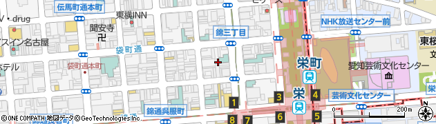 愛知県名古屋市中区錦3丁目14周辺の地図