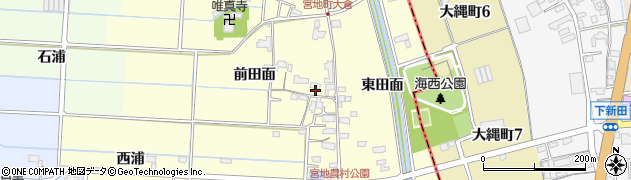 愛知県愛西市宮地町屋敷附周辺の地図