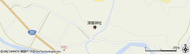 愛知県設楽町（北設楽郡）西納庫（森下）周辺の地図