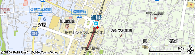 裾野駅東口トイレ周辺の地図