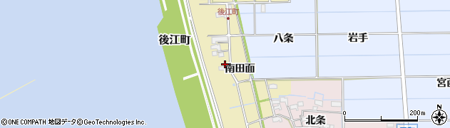 愛知県愛西市後江町（南田面）周辺の地図