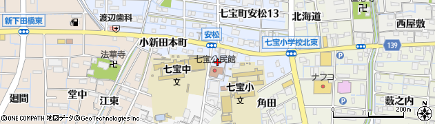 愛知県あま市七宝町安松（小新田）周辺の地図