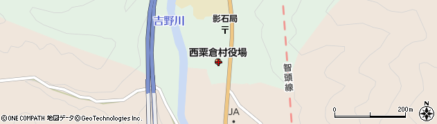 岡山県英田郡西粟倉村周辺の地図