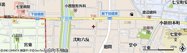愛知県あま市七宝町下田弐町六反13周辺の地図