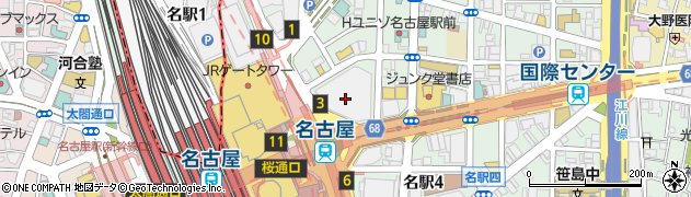 株式会社三菱ＵＦＪ銀行　笹島支店名駅ローン推進室周辺の地図