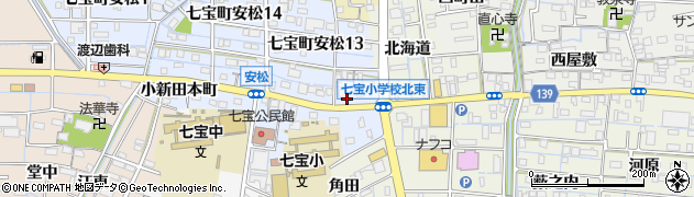 愛知県あま市七宝町安松（南辻田）周辺の地図