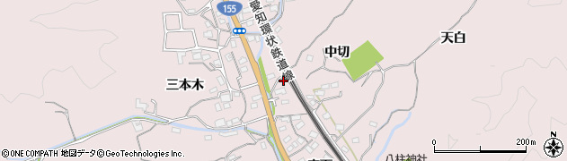 愛知県豊田市八草町（中切）周辺の地図