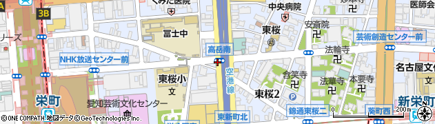 愛知県名古屋市東区東桜周辺の地図
