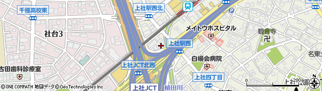 愛知県名古屋市名東区上社1丁目1204周辺の地図