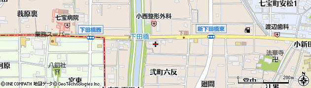 愛知県あま市七宝町下田弐町六反3周辺の地図