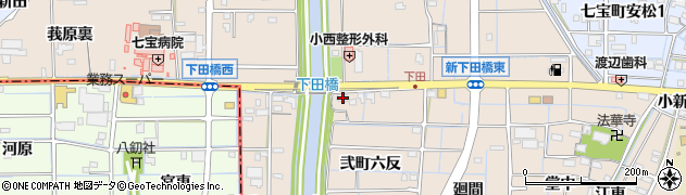 愛知県あま市七宝町下田弐町六反1周辺の地図