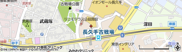 愛知県長久手市勝入塚周辺の地図